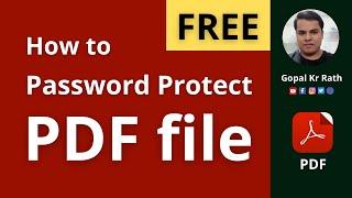 How to password protect PDF file Free