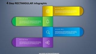 31.Create 4 Step RECTANGULAR Infographic|Powerpoint Presentation|Graphic Design|Free Template