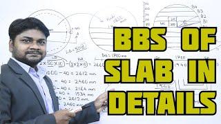 Bar Bending Schedule of Slab in Details | BBS of Circular Slab Theoretically | Steel Cutting Length