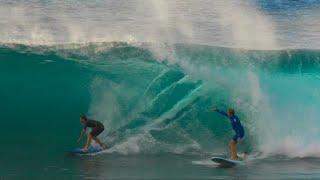 MY FILMER GETS BARRELED SURFING PIPELINE (FINALLY)