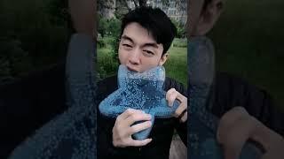 S.O.S...BIG ICE Blue lucky star given to everyone #iceboy #tiktok #reels #mukbang #shorts #mukbang