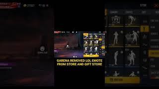LOL EMOTE REMOVED  FROM STORE || GARENA FREE FIRE  . #shorts #short #freefire #garenafreefire .