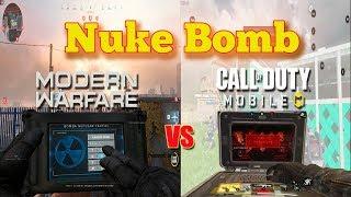 Call of Duty Modern Warfare VS Call of Duty Mobile  |  Nuke Bomb Comparison