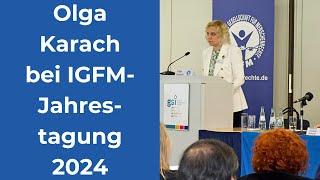 Olga Karach - Länderbericht Belarus auf IGFM-Jahrestagung 2024