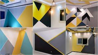 100 Geometric Wall Painting Designs Ideas 2024 | Geometric Accent Wall Paint | Wall Painting Design2