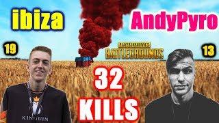 PUBG - AndyPyro & ibiza - 32 KILLS  #DUO - PLAYERUNKNOWN'S BATTLEGROUNDS