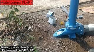 Test pompa hidram model FLAP 4 for Kalimantan Timur | Sanan Hydraulic Ram Pump