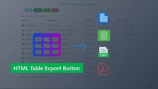 DataTable Export Buttons | HTML