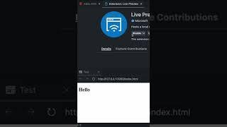 Best VS Code Extension For Preview HTML Code #html #vscode #shorts