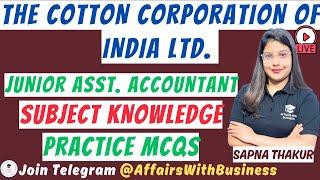 Junior Accounts Assistant || Practice Questions |l Cotton Corporation of India Ltd || Class 5