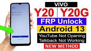 Vivo Y20/Y20G : ANDROID 13 Google Account Remove | No Talkback - No Need Computer - LATEST UPDATE