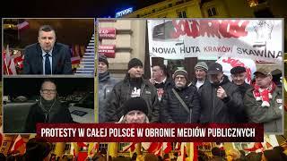 Protesty w całej Polsce w obronie TVP. Życzkowski: ludzie widzą, że władza posuwa się za daleko