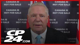 ‘We have to retaliate’ as Trump tries to destroy Canadian businesses | Doug Ford on ABC