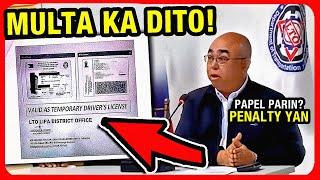 MAY MULTA NA ANG PAPEL NA LISENSYA KAPAG HINDI PA ITO PAPALITAN O IRERENEW 2024