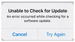 how to fix unable to check for update ios 13