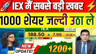 iex share latest news | iex share target | indian energy exchange share analysis iex share price nse