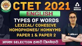 CTET Dec 2021 | CTET English Preparation Paper 1 & 2 | Types Of Words