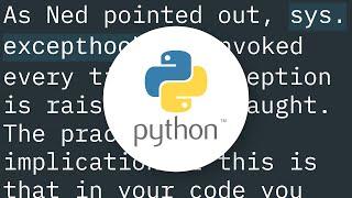 Logging uncaught exceptions in Python