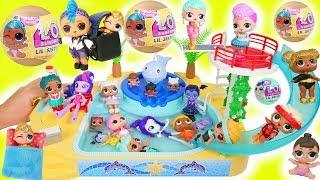 LOL Surprise Dolls Lil Punk Boi Sisters New Pool School House + Wedding with JOJO SIWA Marred