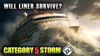 Cruise ship during a Category 5 hurricane | Can the ship withstand