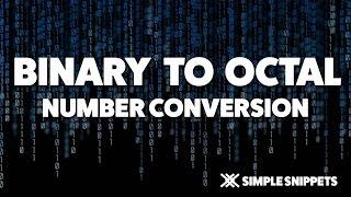 Binary to Octal Number Conversion with Decimal Point | Number Systems and Conversions