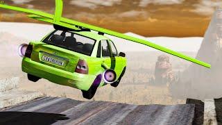 Who can jump the longest? - BeamNG Drive Crashes