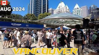 Relaxing Walk in Downtown Vancouver BC Canada 4K - on Aug 5 2024