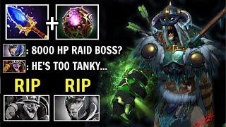 8000 HP RAID BOSS 2s Decay Scepter + OC Undying Crazy Tanky Build vs Luna Late Epic Game Dota 2