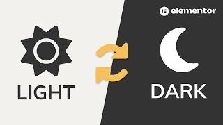 Elementor Light/Dark Theme Toggle - No Plugins!