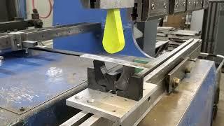 3d printed press brake tooling. 1 hit 180 degree bend