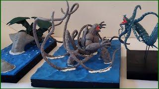 SEA TITANS WITH CLAY/PLASTILINA. Kraken, Gargantuan leviathan, Cthulhu, El gran Majá.