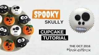 Oct 2016 Halloween cupcakes | Skull cupcake tutorial | Bake It Box