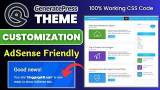 GeneratePress Theme Customization With New Working CSS Code