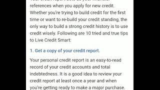 10 Tips To Live Credit Smart