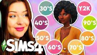 Styling Sims According to Fashion Across the Decades // Each Sim is a Different Decade in The Sims 4