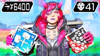 INSANE WATTSON 41 KILLS AND 6400 DAMAGE IN AMAZING TWO GAMES (Apex Legends Gameplay)