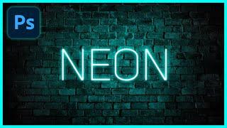 How to make Neon Light Text Effect in Photoshop | Urdu / Hindi |