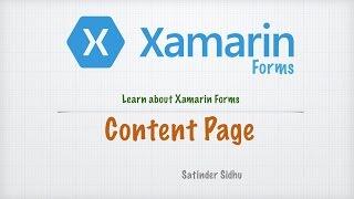 Xamarin Forms Tutorials 1 : ContentPage & StackLayout