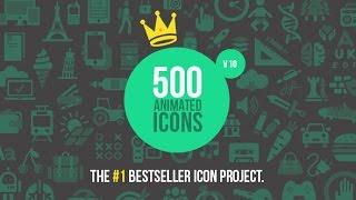 500 Animated Icons ( After Effects Template )  AE Templates