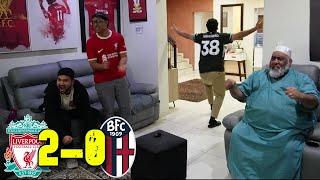 LIVERPOOL vs BOLOGNA  (2-0) LIVE FAN REACTION!! ARNE SLOT WINS HIS 8TH GAME FOR LIVERPOOL!!