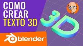 Como crear Texto 3D en BLENDER 3.6 | Tutorial #2.03 | Curso Animacion