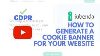 How to generate a Cookie Banner with iubenda