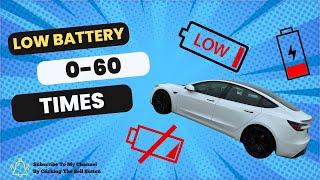 Low Battery 0-60 Testing the New Tesla Model 3 Performance