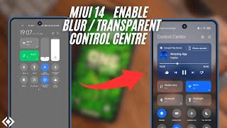 Remove Grey Background & Blur Control Centre On Lock screen | Transparent Control Center In Miui 14