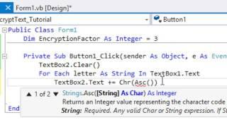 ASCII Text Encryption in VB 2015