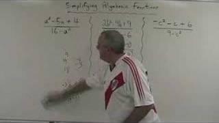 Simplifying Algebraic Fractions