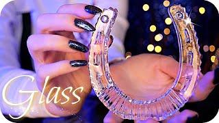 ASMR 7 Glass Tapping & Scratching Triggers(NO TALKING) Textured & Smooth Glass Sounds for Tingles