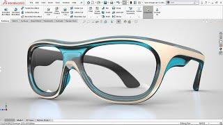 How to model Sports Glasses in SOLIDWORKS?  [60-minute Surface Modeling Masterclass by Jan]