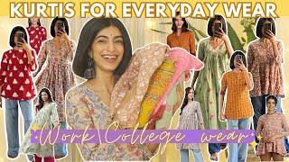 Indian Summer Kurtis under 800 Rs *100% Cotton* Try on haul  Summer fashion 2024 ️ Radhika Jagtap