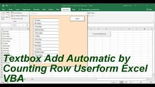 Textbox Auto Add on userform Excel VBA